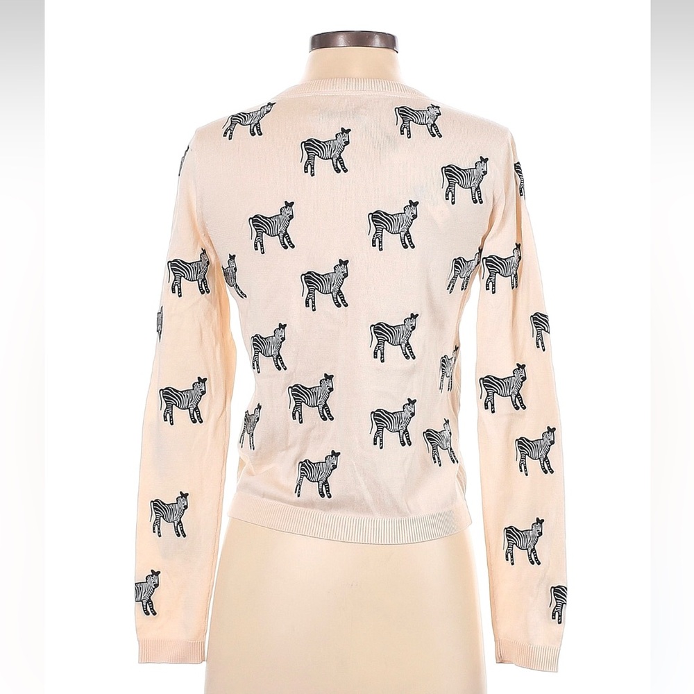 Alice + Olivia “Ruthy” zebra print cardigan XS NWT - Picture 2 of 5